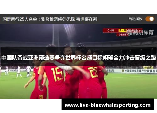 中国队备战亚洲预选赛争夺世界杯名额目标明确全力冲击晋级之路